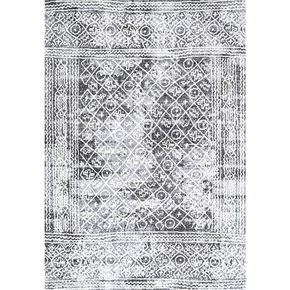 Iften Moroccan Geometric Distressed Area Rug