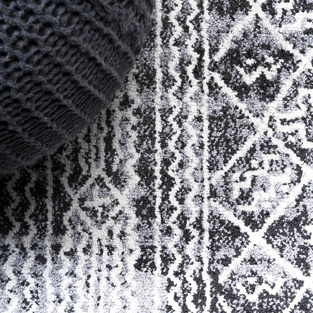 Iften Moroccan Geometric Distressed Area Rug