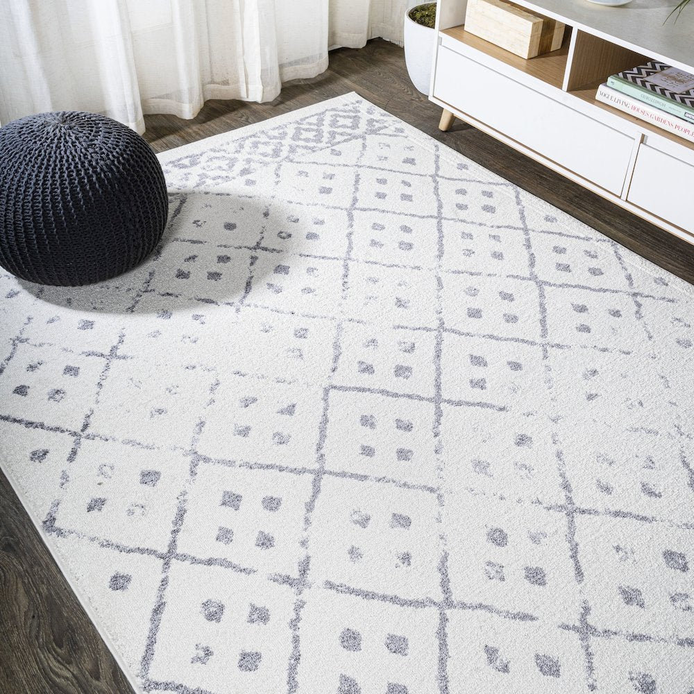 Juba Moroccan Geometric Diamond Area Rug