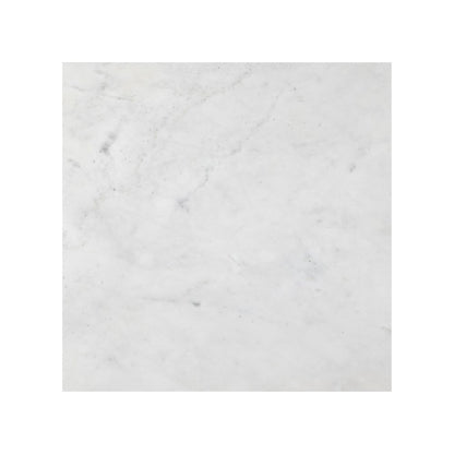 Felix Contemporary Solid Natural Marble Handmade Cube End Table, White