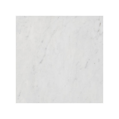 Felix Solid Marble Square Plinth Block Pedestal End Table, White