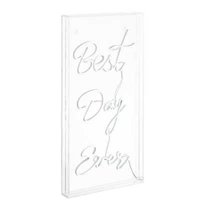 Best Day Ever Contemporary Glam Acrylic Box Usb Operated Led Neon Light