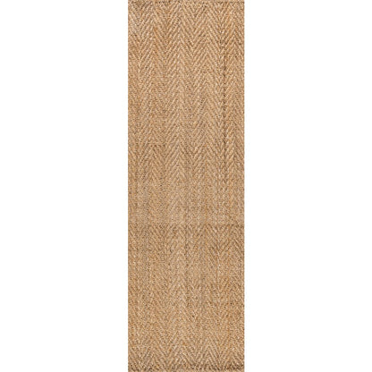 Espina Hand Woven Herringbone Chunky Jute Area Rug