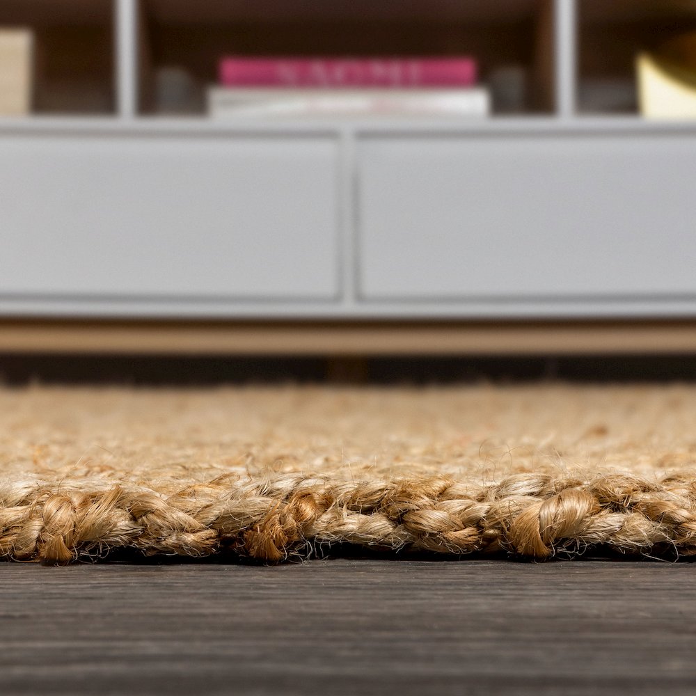 Espina Hand Woven Herringbone Chunky Jute Area Rug