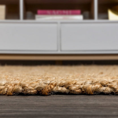 Espina Hand Woven Herringbone Chunky Jute Area Rug