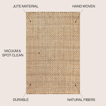 Estera Hand Woven Boucle Chunky Jute Area Rug