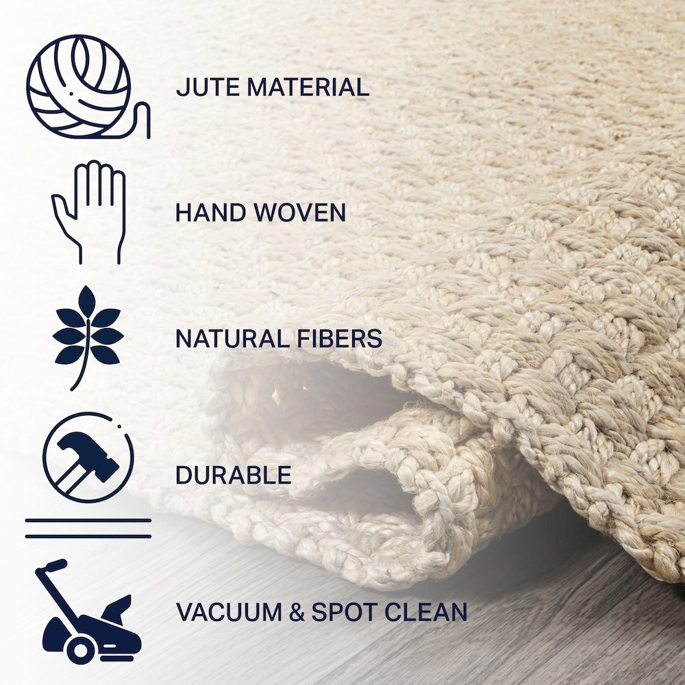 Estera Hand Woven Boucle Chunky Jute Area Rug