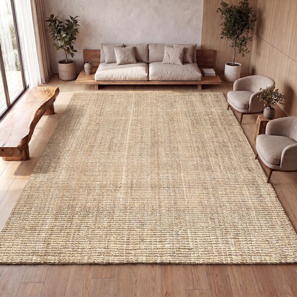 Hiro Hand Woven Chunky Jute Area Rug