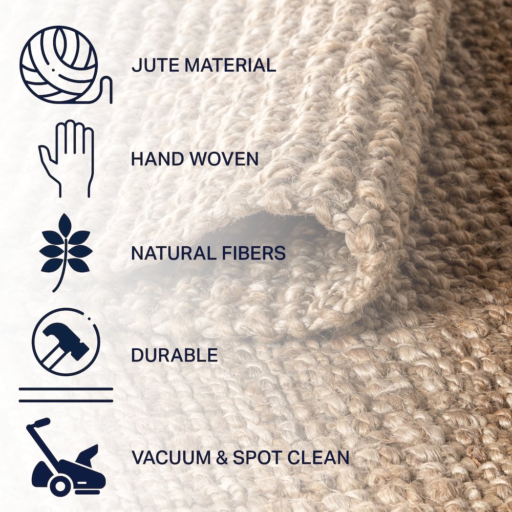 Pata Hand Woven Chunky Jute Area Rug