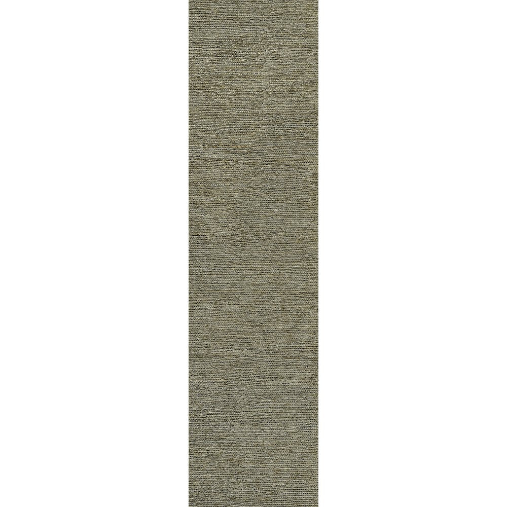 Griffin Rustic Farmhouse Woven Jute Solid Gray 2 ft. x 8 ft. Runner Rug
