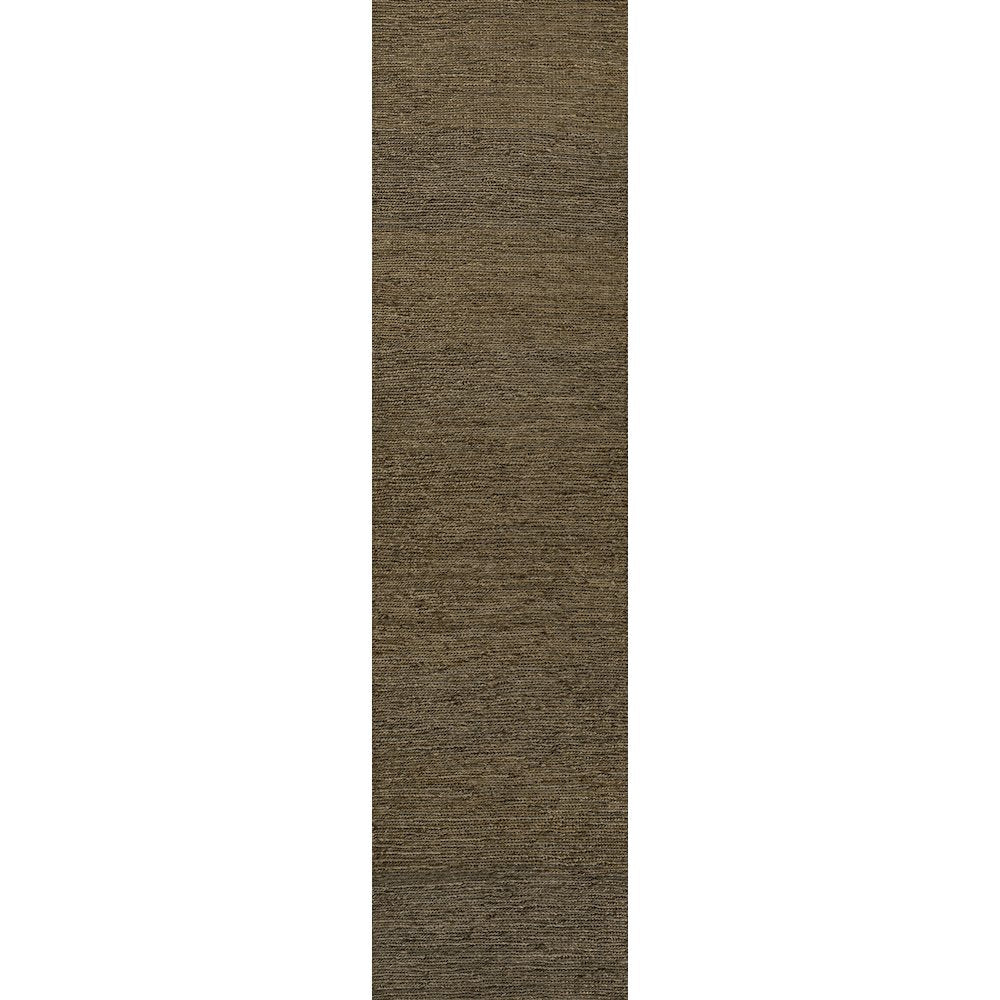 Griffin Rustic Farmhouse Woven Jute Solid Brown 2 ft. x 8 ft. Runner Rug