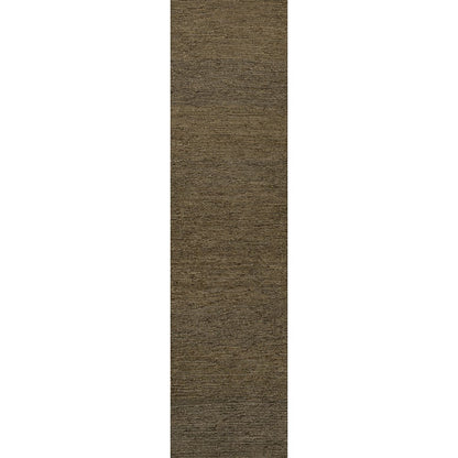 Griffin Rustic Farmhouse Woven Jute Solid Brown 2 ft. x 8 ft. Runner Rug