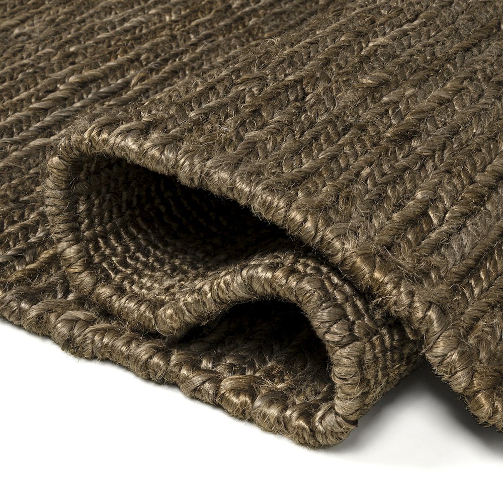 Griffin Rustic Farmhouse Woven Jute Solid Brown 2 ft. x 8 ft. Runner Rug