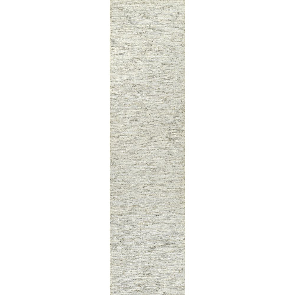 Griffin Rustic Farmhouse Woven Jute Solid Bleach 2 ft. x 8 ft. Runner Rug