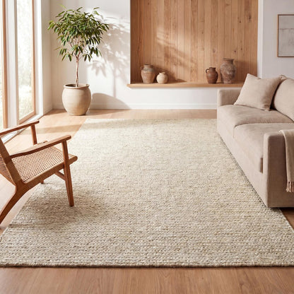 Griffin Rustic Farmhouse Woven Jute Solid Bleach 5 ft. x 8 ft. Area Rug