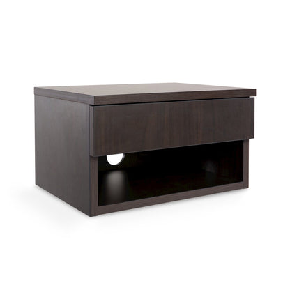 Ettore 15.7" Modern Matte Black Floating Nightstand