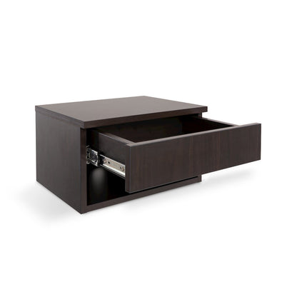 Ettore 15.7" Modern Matte Black Floating Nightstand