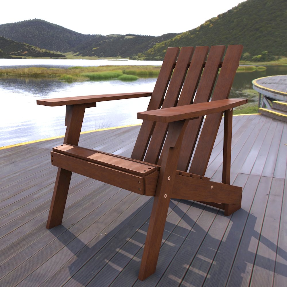 Irving Classic Solid Acacia Wood Adirondack Chair