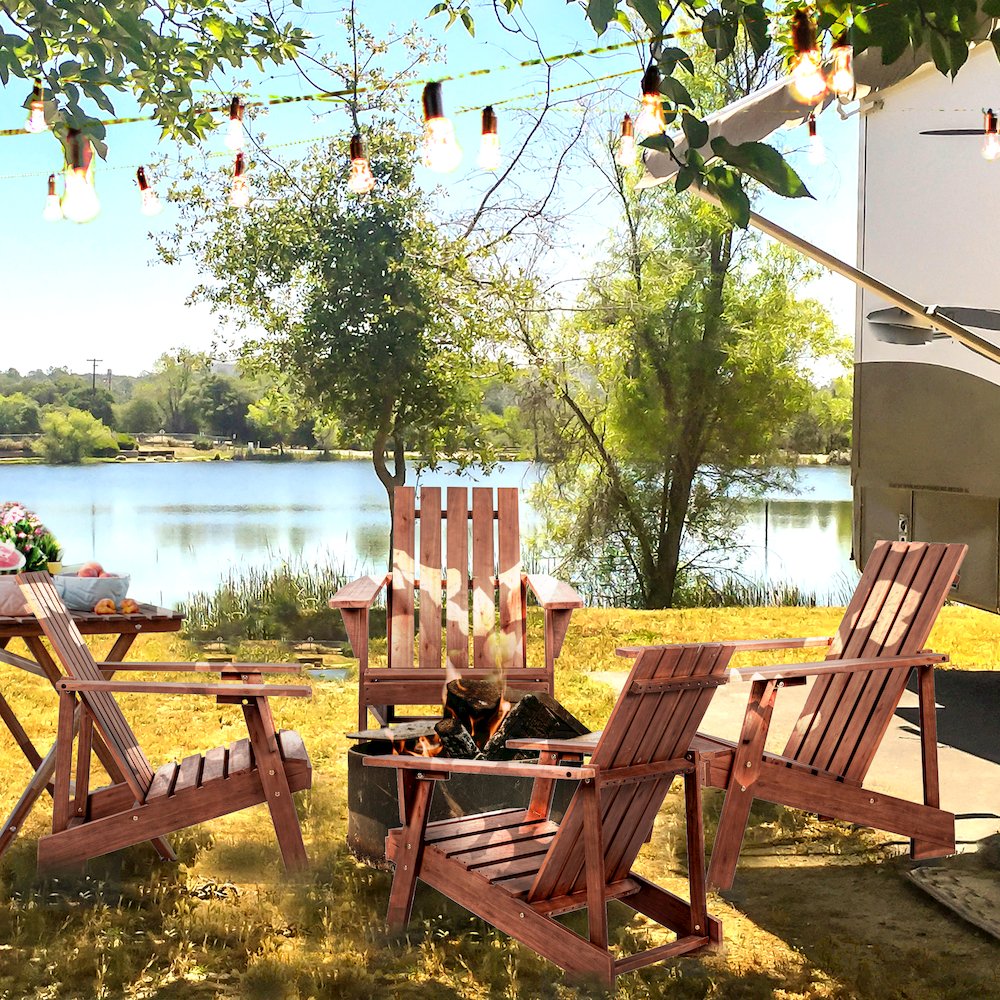 Irving Classic Solid Acacia Wood Adirondack Chair