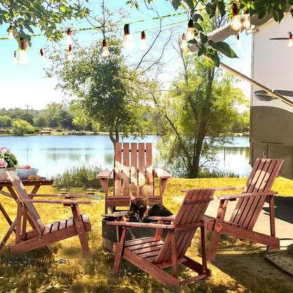 Irving Classic Solid Acacia Wood Adirondack Chair