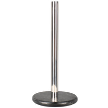 Avery Metal with Non Slip Weighted Marble Base Paper Towel Holder, Black/Chrome