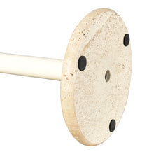 Avery Metal with Non Slip Weighted Marble Base Paper Towel Holder, Beige/White