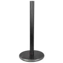 Avery Modern Metal with Non Slip Weighted Wood Base Paper Towel Holder, Black