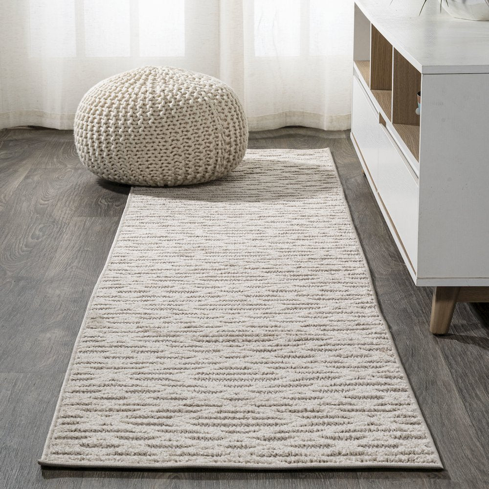 Ararat High-Low Pile Moroccan Diamond Modern Indoor/Outdoor Area Rug