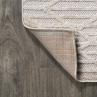 Ararat High-Low Pile Moroccan Diamond Modern Indoor/Outdoor Area Rug
