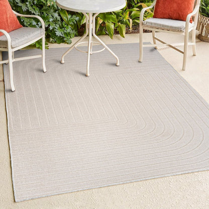 Odense High-Low Minimalist Angle GeometricIndoor/Outdoor  Rug