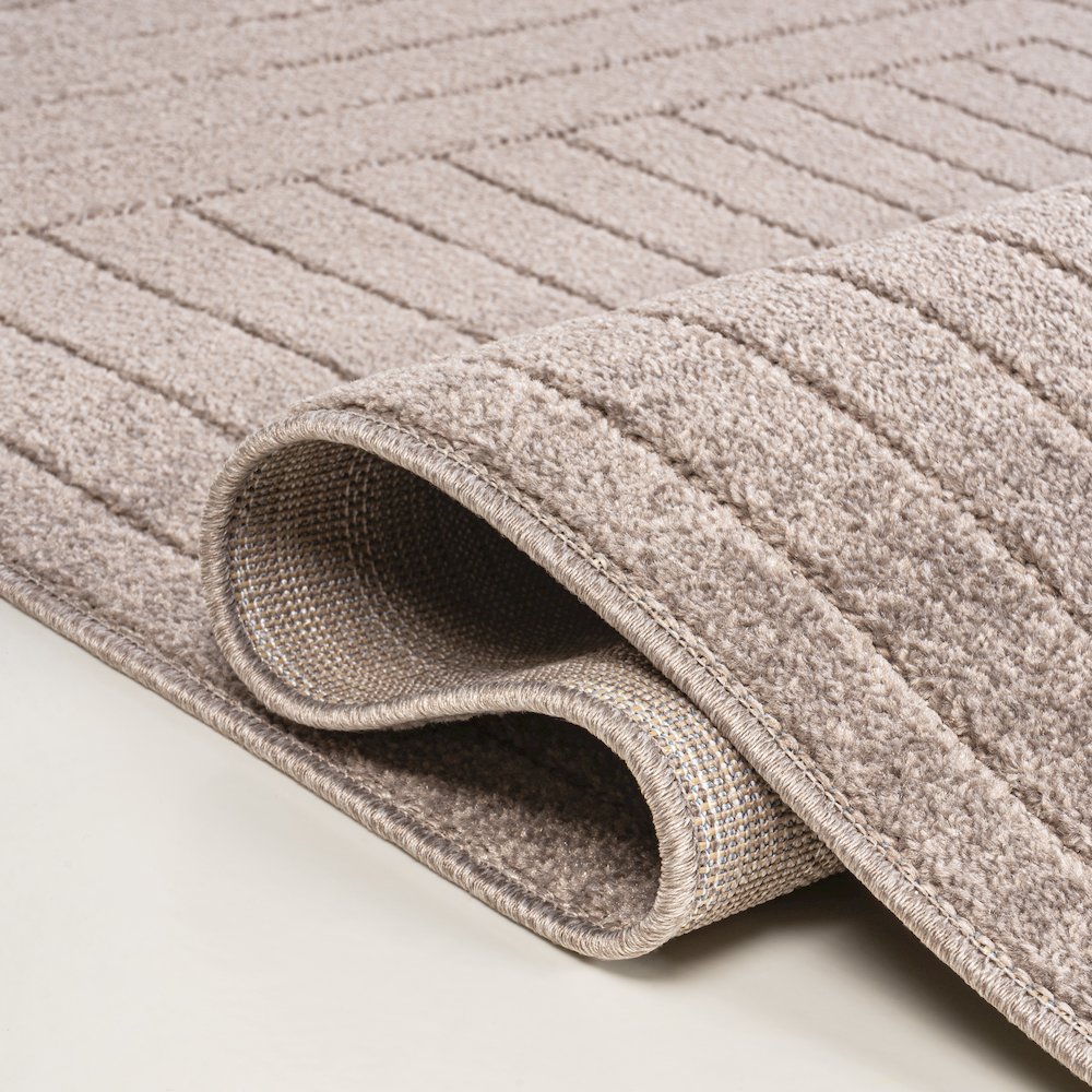 Odense High-Low Minimalist Angle Geometric Indoor/Outdoor Runner Rug