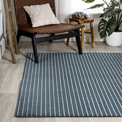 Aarhus Minimalist Scandi Striped Area Rug