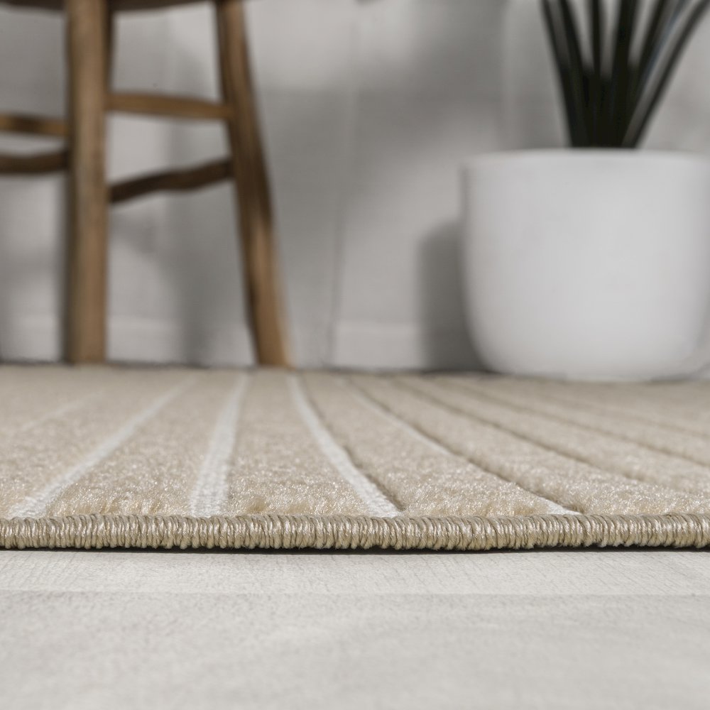 Aarhus Minimalist Scandi Striped Area Rug