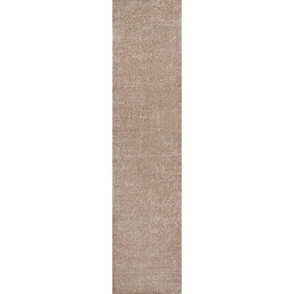 Haze Solid Low Pile Area Rug Beige