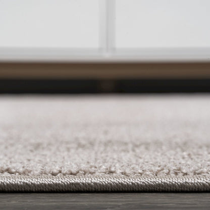 Haze Solid Low Pile Area Rug Beige
