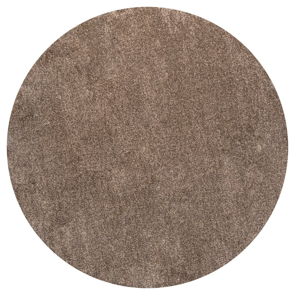 Haze Solid Low Pile Area Rug Brown