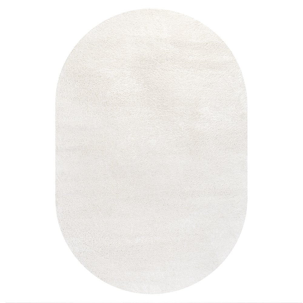 Haze Solid Low Pile Area Rug Cream