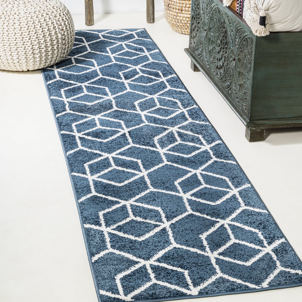 Tumbling Blocks Modern Geometric Area Rug