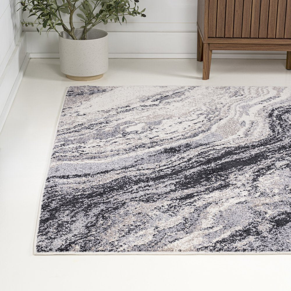 Haze Solid Low Pile Area Rug Beige