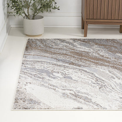 Haze Solid Low Pile Area Rug Beige