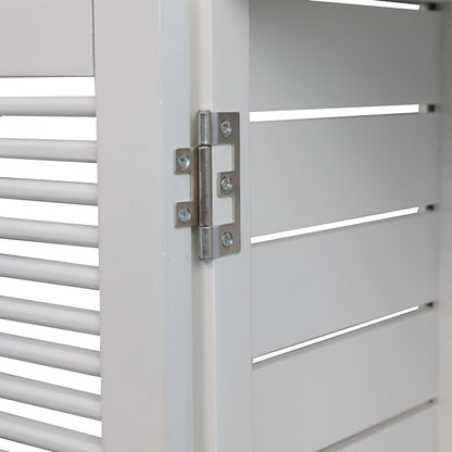 Solstice Pine Wood Bathroom Floor Storage Cabinet, White