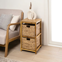 Cohen Acacia Wood 2-Tier Storage Cabinet, Natural