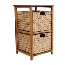 Cohen Acacia Wood 2-Tier Storage Cabinet, Natural