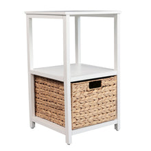Cohen Acacia Wood 2-Tier Storage Cabinet, White