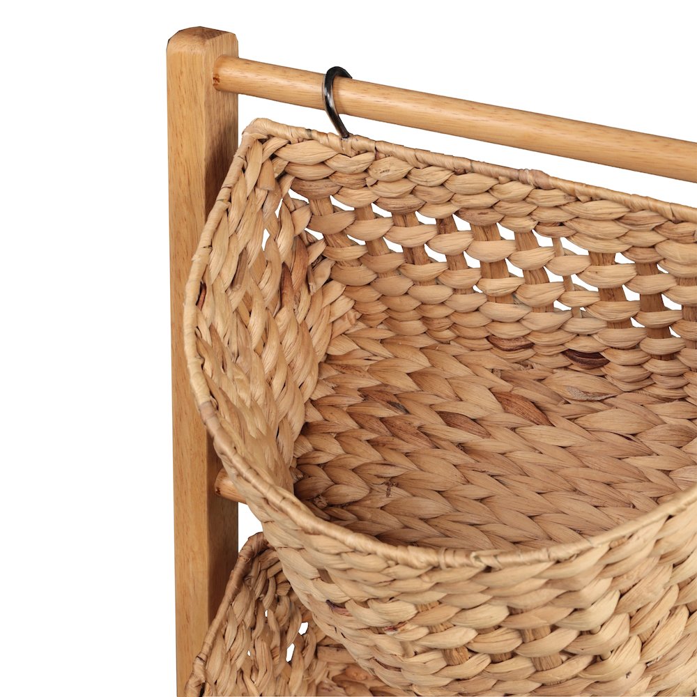 Havana Pine Wood 3-Tier Floor Stand, Natural