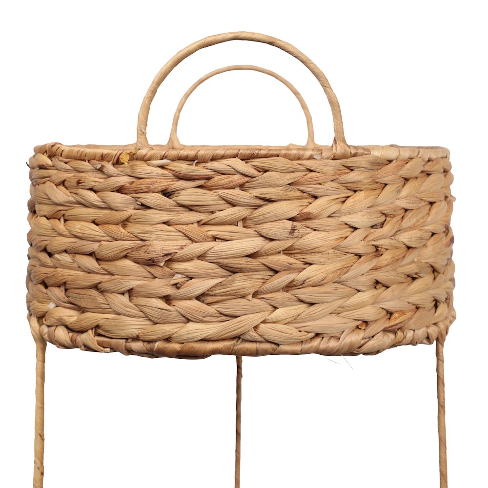 Levity Water Hyacinth 3-Tier Round Storage Rack, Natural