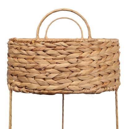Levity Water Hyacinth 3-Tier Round Storage Rack, Natural