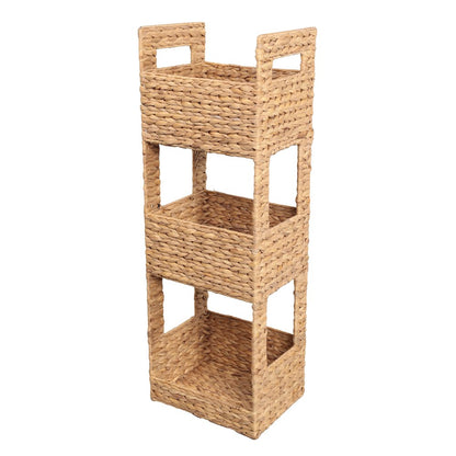 Savannah Water Hyacinth 3-Tier Storage Tower, Natural