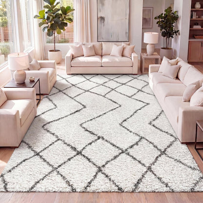 Inca Moroccan Diamond Shag Area Rug