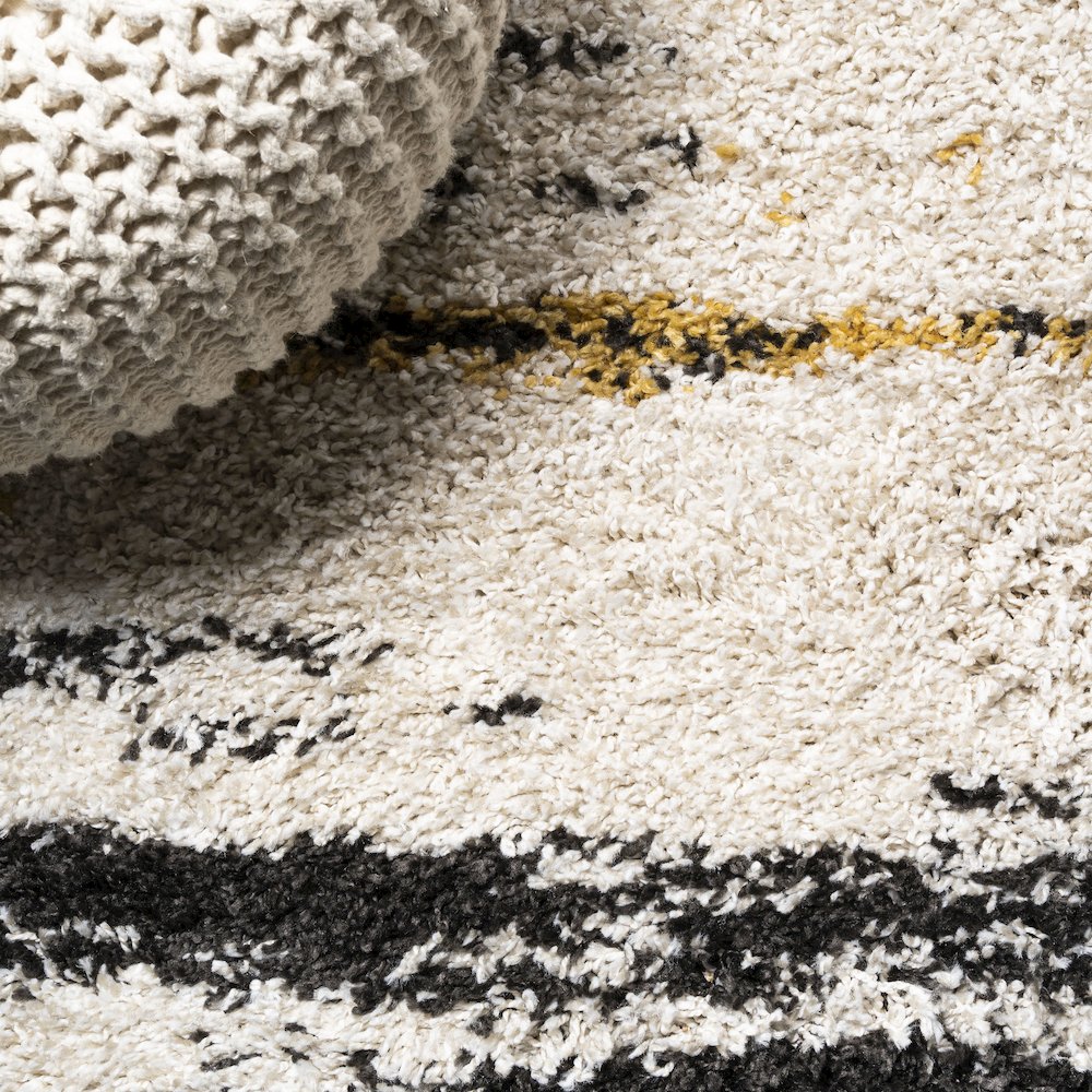 Nova Modern Bold Strie Shag Area Rug